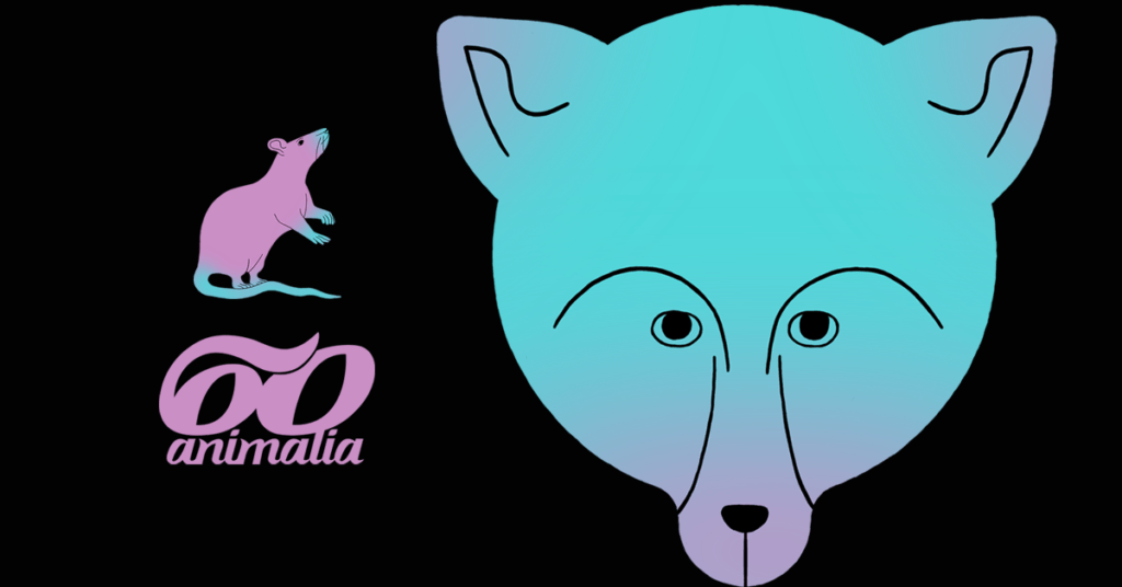 Animalian juhlavuoden logo ja hahmoja. Suunnittelija Anni Sairio.
