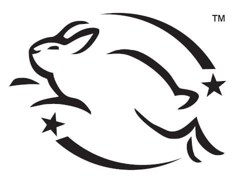 Leaping bunny -logoa saavat käyttää vain eläinkokeettoman kosmetiikan listalle hyväksytyt yritykset.